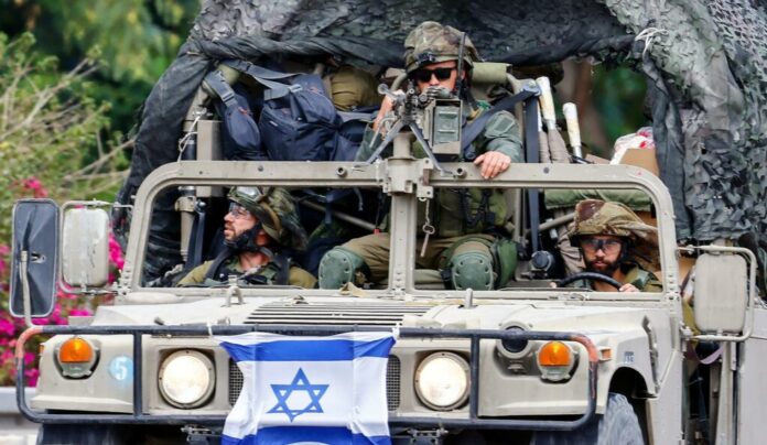 Israeli forces along the border with the Gaza Strip