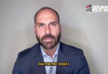 Eduardo se manifesta sobre retirada de Moraes da Magnitsky Eduardo Bolsonaro Foto: Reprodução/ Print de vídeo Twitter Eduardo Bolsonaro