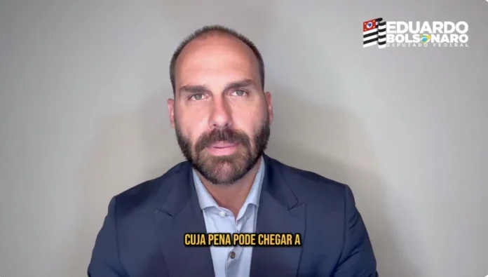 Eduardo Bolsonaro Foto: Reprodução/ Print de vídeo Twitter Eduardo Bolsonaro