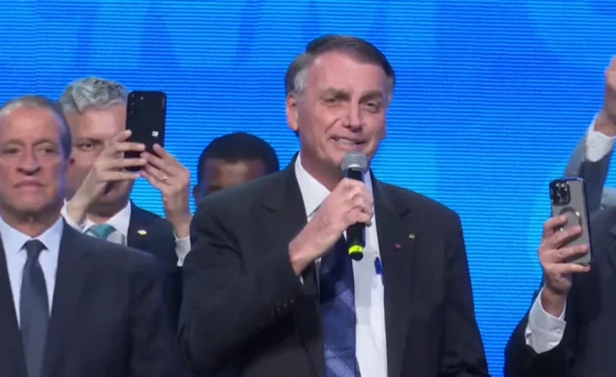 Bolsonaro na Marcha dos Prefeitos Foto: Reprodução/YouTube TV Portal CNM