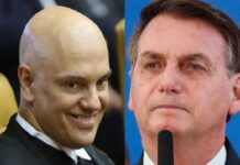 Jair Bolsonaro é preso preventivamente a pedido da PF Foro Moraes x Bolsonaro - Reprodução Montagem do Instagram