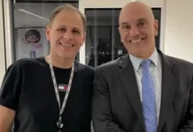 Eduardo Tagliaferro e Alexandre de Moraes Foto: Reprodução/Redes Sociais