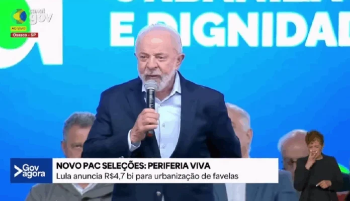 Lula durante evento em Osasco Foto: Frame de vídeo / YouTube