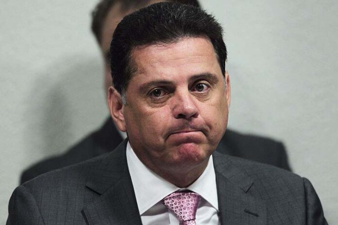 Governor of Goias State Perillo gives his testimony to the parliamentary committee of inquiry of the federal senate in Brasilia