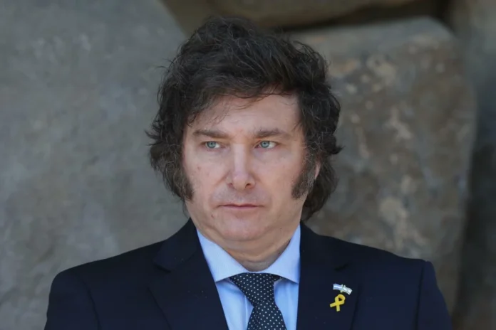 Javier Milei, presidente da Argentina Foto: EFE/EPA/ABIR SULTAN