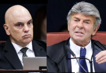 Foto reprodução da internet Moraes X Fux