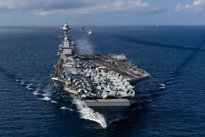 USS Gerald R. Ford (CVN 78), o maior porta-aviões do mundo Foto: EFE/Alyssa Joy/Marina USS Gerald R. Ford (CVN 78), o maior porta-aviões do mundo Foto: EFE/Alyssa Joy/Marina