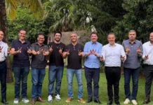 GO: Anúncio da pré-candidatura de Wilder Morais expõe divisão interna no PL goiano Cúpula do PL goiano se reuniu nesta segunda-feira na residência de Wilder para definir rumo da sigla. Foto: Divulgação/PL Goiás