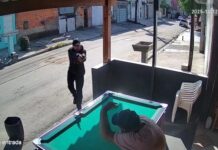 Vídeo: Homem é morto a tiros em bar! Imagens fortes!