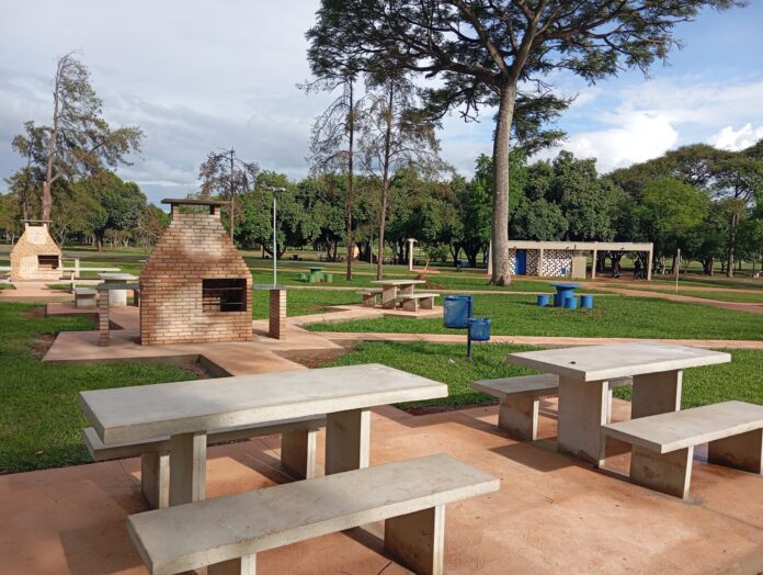 Famílias e grupos de amigos podem utilizar as churrasqueiras gratuitamente, levando o próprio material para consumo e limpeza (Foto: Joel Rondon/Novacap)