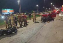 Planaltina: Colisão entre carro e moto deixa motociclista gravemente ferido