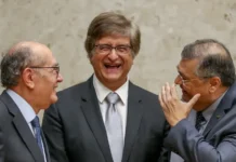 Gilmar e Dino votam para acabar com regra do marco temporal Gilmar Mendes, Paulo Gonet, e Flávio Dino Foto: Jose Cruz/Agência Brasil