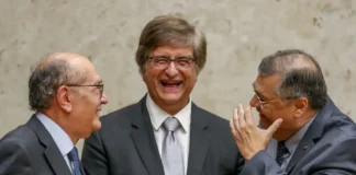 Gilmar Mendes, Paulo Gonet, e Flávio Dino Foto: Jose Cruz/Agência Brasil
