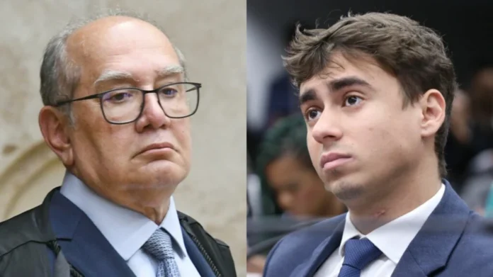 Gilmar Mendes e Nikolas Ferreira Foto: Carlos Moura/SCO/STF; Foto: Kayo Magalhães/Câmara dos Deputados