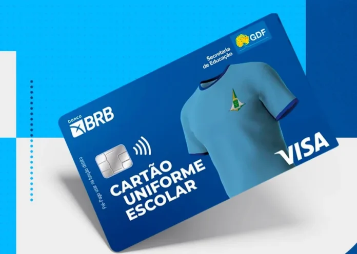 cartão uniforme escolar GDF BRB foto reprodução cartão uniforme escolar GDF BRB foto reprodução