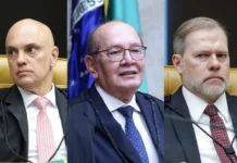 Moraes, Gilmar Mendes e Toffoli Fotos: Luiz Silveira/STF // Antonio Augusto/STF // Rosinei Coutinho/STF