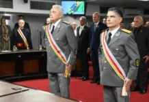 STM dá posse a novos Ministros indicados por Lula, que vão julgar Bolsonaro Flavio Marcus Lância Barbosa e Anísio David de Oliveira Júnior Foto: STM