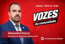 Secretário de Segurança Pública do DF, Alexandre Patury, participa do “Sabatinão do Povo” neste sábado