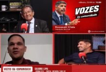 Foto: Programa vozes da Comunidade - Apresentador Jornalista Toni Duarte e Jornalista Silvano lima - entrevista ao deputado distrital Roosevelt Viela (PL)