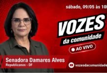 Damares Alves - Programa Vozes da Comunidade. Foto Reprodução