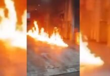 Vídeo: Motociclista coloca fogo em posto de gasolina após denunciar sobre combustível adulterado