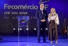 Governadora Celina Leão participa de posse na Fecomércio-DF e reforça apoio ao Polo Criativo Tecnológico (Foto: Lúcio Bernardo Jr./Agência Brasília)