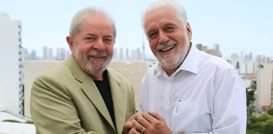 Foto: Os petistas; Lula (PT), Jaques Wagner (PT-BA).