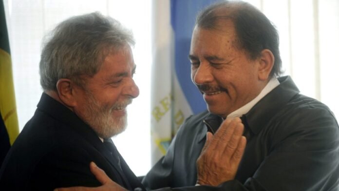 Em foto de 2010, o então presidente Lula recebe o nicaraguense Daniel Ortega no Palácio do Itamaraty, em Brasília. (Foto: Fernando Bizerra Jr/EFE) Em foto de 2010, o então presidente Lula recebe o nicaraguense Daniel Ortega no Palácio do Itamaraty, em Brasília. (Foto: Fernando Bizerra Jr/EFE)
