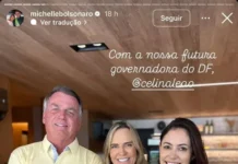 Bolsonaro, Celina e Michele (Fotos: redes sociais Celina)