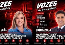 Vozes da Comunidade reúne Celina Leão e deputado Roosevelt para discutir os rumos do DF
