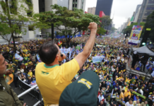 Monitor da USP estima 28,5 mil pessoas em ato de Flávio em SP