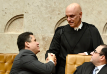 Alcolumbre e Alexandre de Moraes Foto: Evaristo Sa/AFP