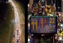 Vídeo: Carreata de Celina Leão e Flávio Bolsonaro reúne milhares de apoiadores e mostra força da Direita no DF